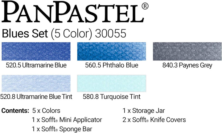 PanPastel 5-Farben-Set Blautöne