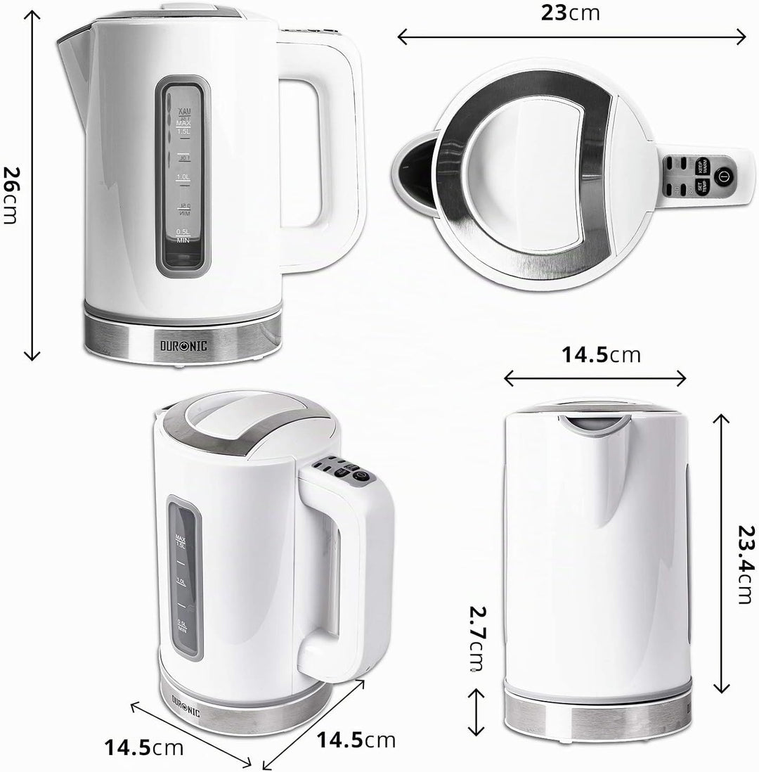Duronic EK30 WE Wasserkocher 3000 Watt, Wasserkessel mit einstellbarer Temperatur und Thermostat - 4