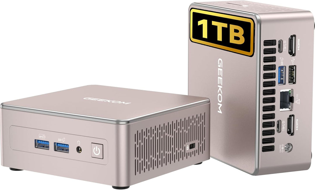 GEEKOM Mini PC A5 2025 Edition mit AMD Ryzen 5 7430U,16GB RAM 1TB SSD, Windows 11 Pro, Ultra-leiser