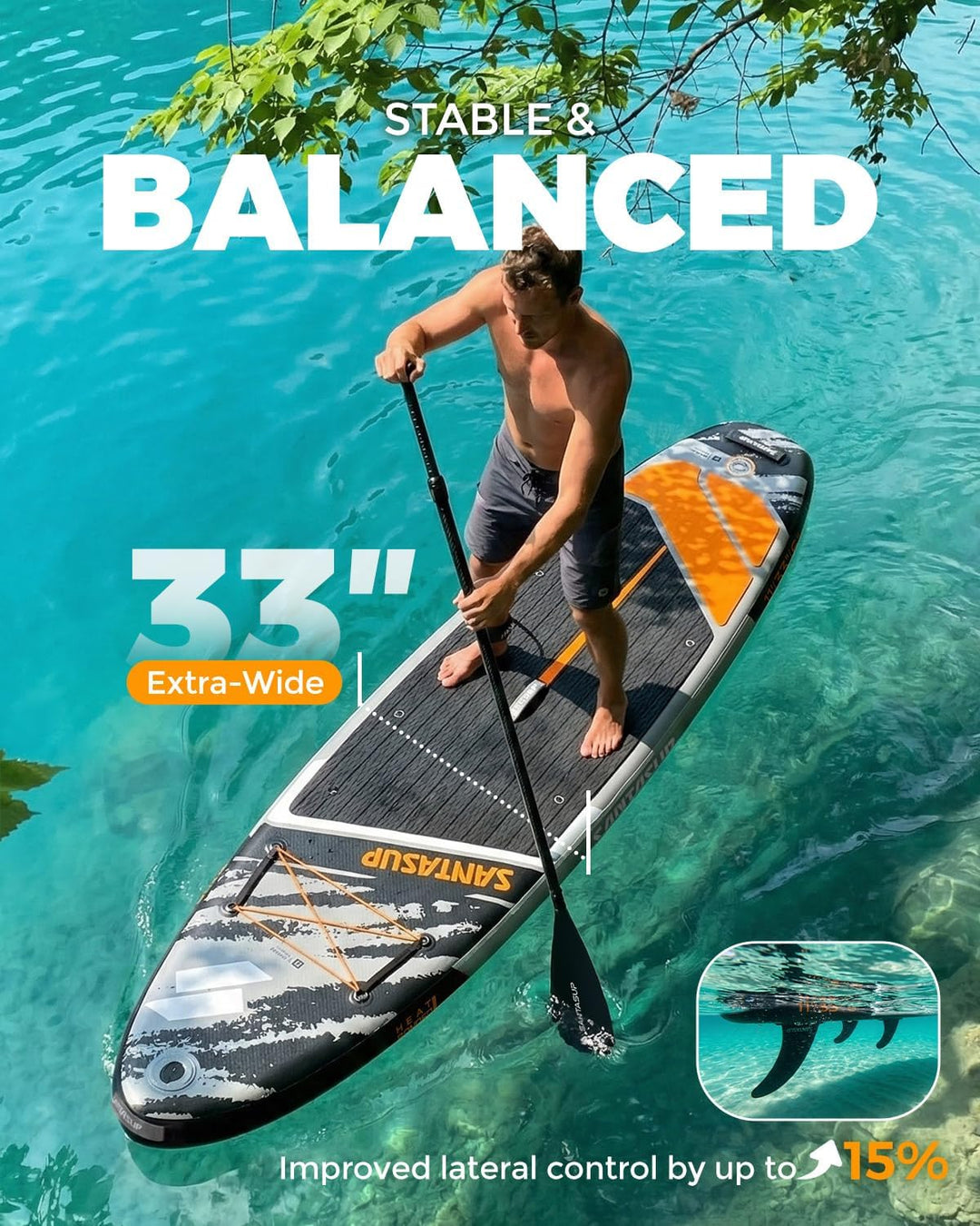 Aufblasbares Stand Up Paddle Board Surfbrett SUP Komplettes 320/335cmPaddleboard Zubehör Verstellbar