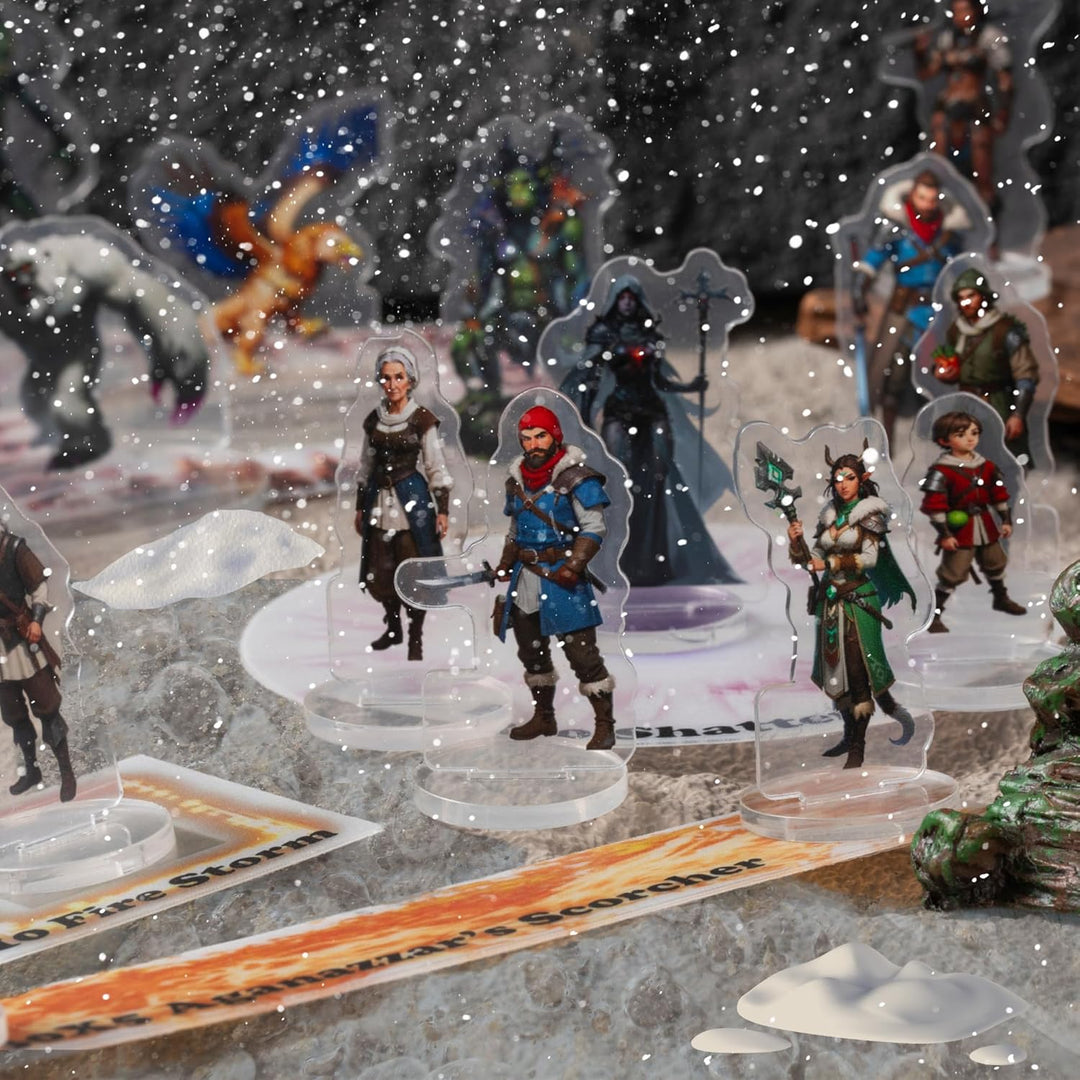 DND Miniatures Bulk Arctic Dungeons and Dragons Starter Set 2D Figures D&D 5E Terrain Minis Kit Path