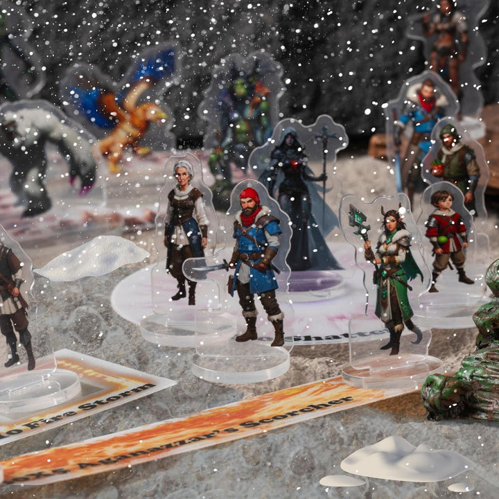 DND Miniatures Bulk Arctic Dungeons and Dragons Starter Set 2D Figures D&D 5E Terrain Minis Kit Path