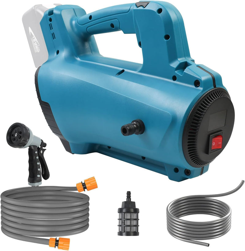 Wasserpumpe für Makita 18 V Akku, elektrischekabellose Gartenpumpe,220W Bewässerungspumpe mit 10M Wa