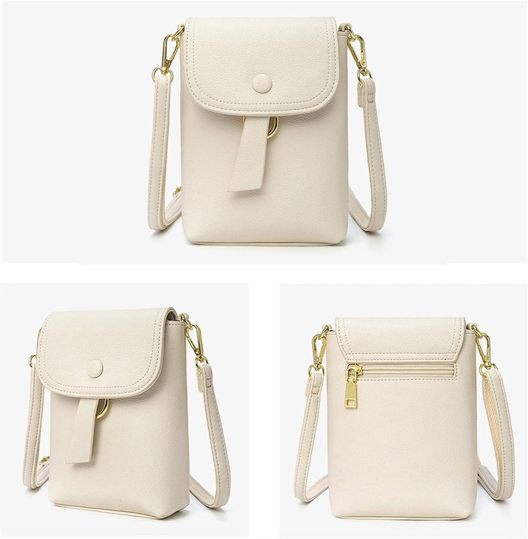 PORRASSO Mode Handy Umhängetasche Damen Handytasche Mädchen Min Schultertasche PU Geldbörse Crossbod