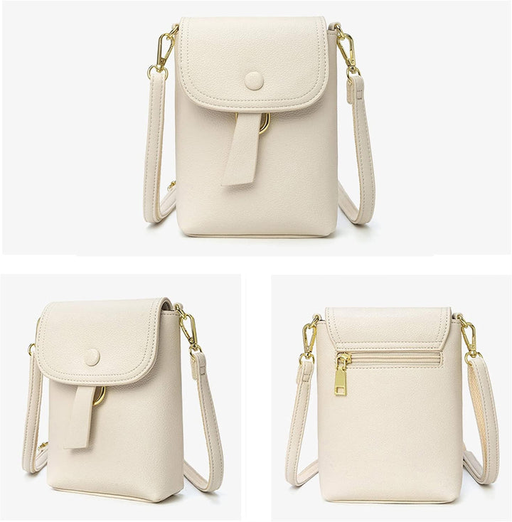 PORRASSO Mode Handy Umhängetasche Damen Handytasche Mädchen Min Schultertasche PU Geldbörse Crossbod
