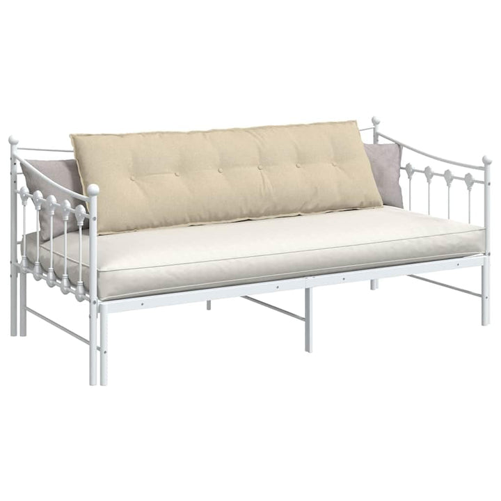 vidaXL Rückenkissen Creme 160 x 19 x 50 cm Stoff, Wohnzimmer, rechteckig, modern, abnehmbare Bezüge,