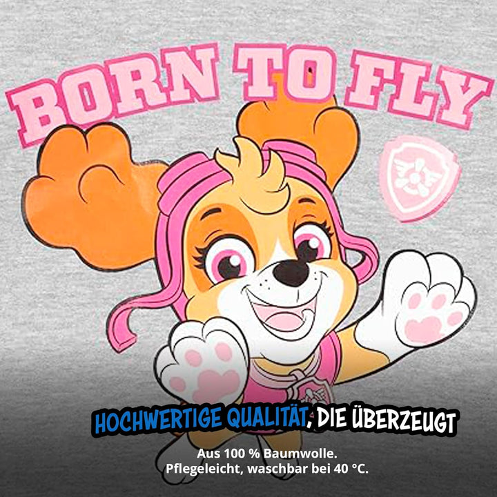 United Labels Paw Patrol Hoodie für Mädchen - Skye Born to Fly Kinder Kapuzenpullover Pullover mit K