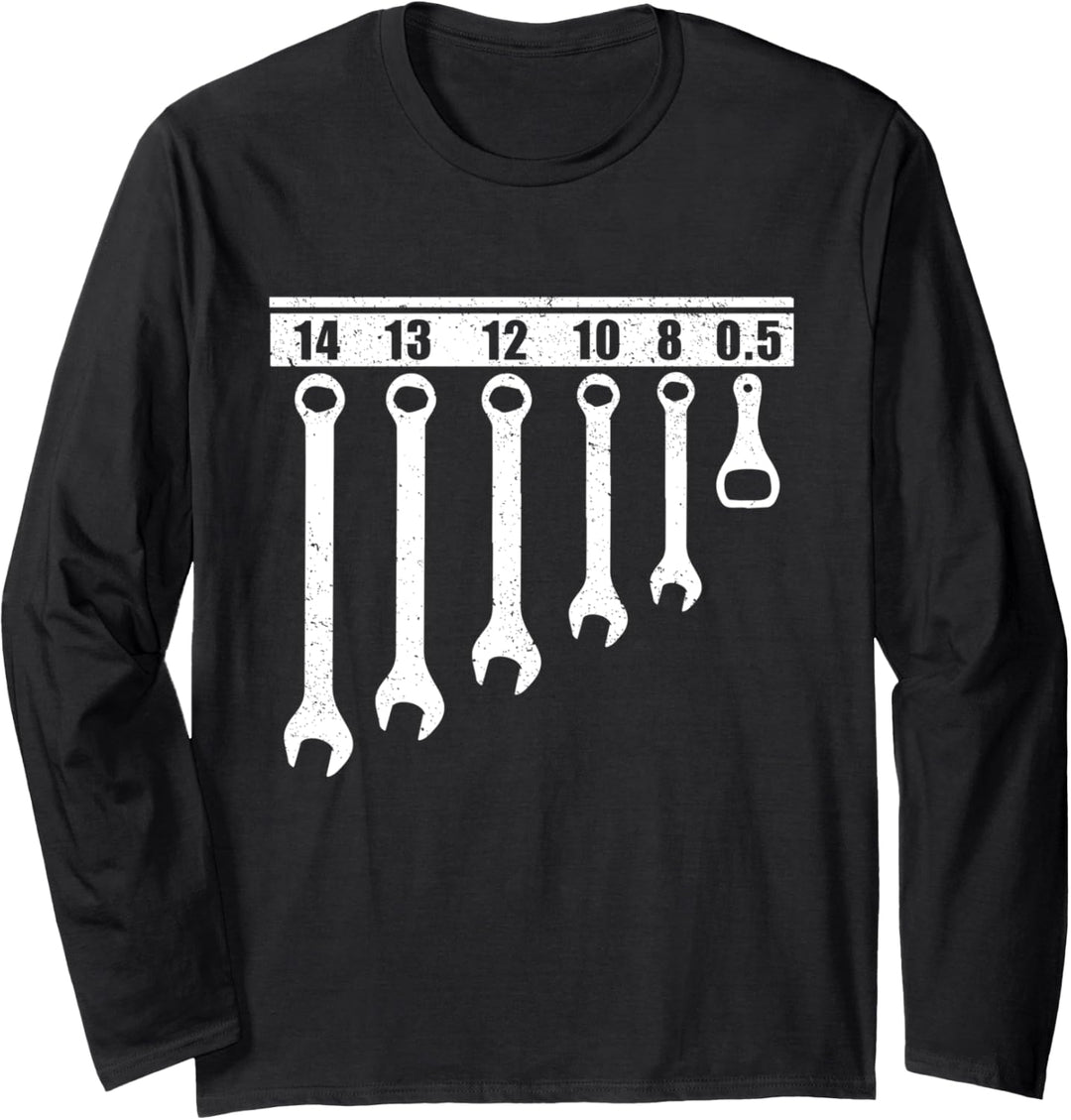Schraubenschlüssel und Bieröffner Langarmshirt