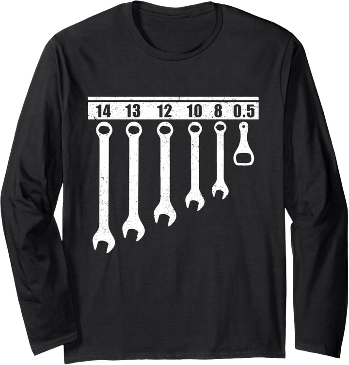 Schraubenschlüssel und Bieröffner Langarmshirt