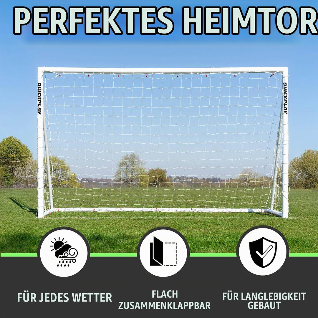 QUICKPLAY Q-Fold Fussballtor | 30 Sekunden Faltbares Fussballtore für Garten Kinder und Erwachsene D