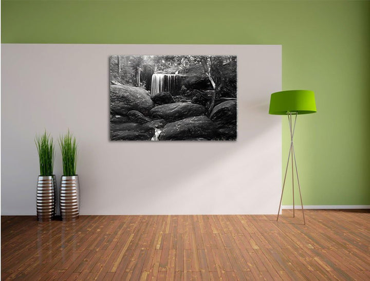 Pixxprint Regenwald in Thailand / 100x70cm Leinwandbild bespannt auf Holzrahmen/Wandbild Kunstdruck