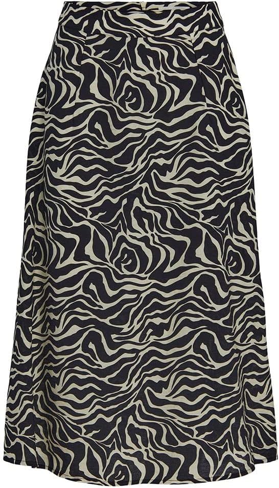 Object Damen Objleonora Hw Midi Skirt Noos Rock 42 Schwarz, 42 Schwarz