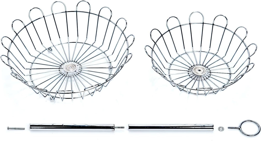 Zeller Obstschale, Metall, Silber, 26 x 29 x 35 cm, 27302
