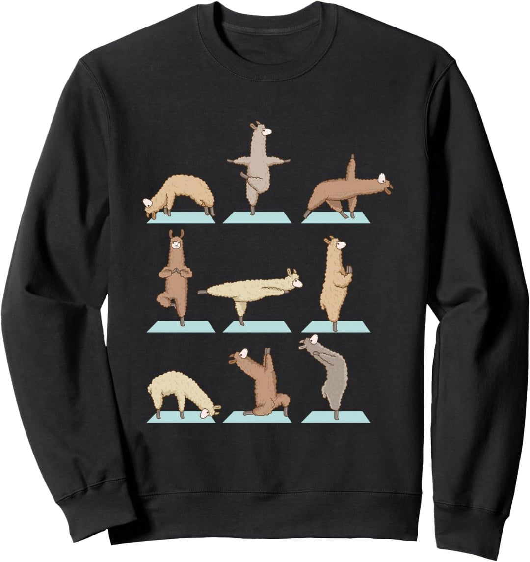 Lustiges Lama Alpaka Sport Gymnastik Yoga Sweatshirt