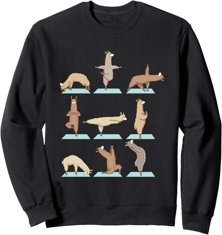 Lustiges Lama Alpaka Sport Gymnastik Yoga Sweatshirt