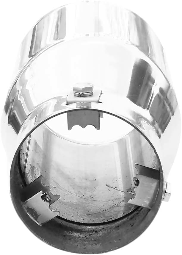 Auspuffblende Endrohr Auspuff Universell Schalldampf Edelstahl Rund bis 68mm Chrom AutoHobby