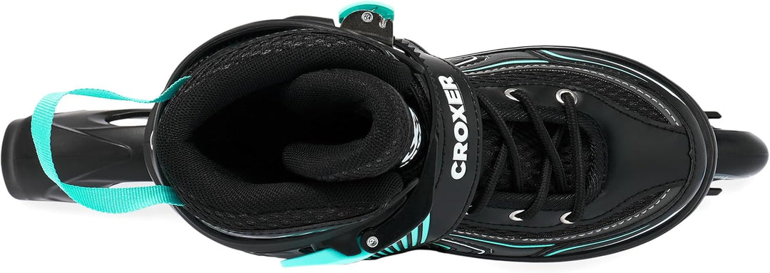 2in1 Croxer Inlineskates/Schlittschuhe Optima verstellbar 39-42(24cm-26,5cm) Schwarz/Mint, 39-42(24c