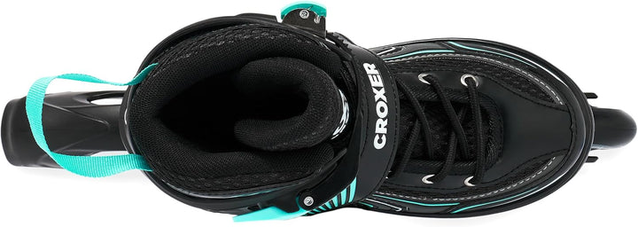 3in1 Inline Skates Inliner Triskates Rollschuhe Optima Black/Mint verstellbar 35-38 (21cm-23cm) Blac