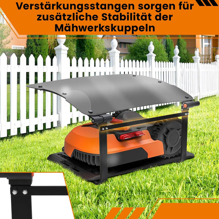 Mähroboter Garage ABS Kunststoff Carport für Rasenmäher Rasenroboter, Rasenroboter Garage für Garten