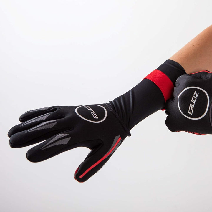 ZONE3 Neoprenhandschuhe Handschuhe L schwarz/rot, L schwarz/rot