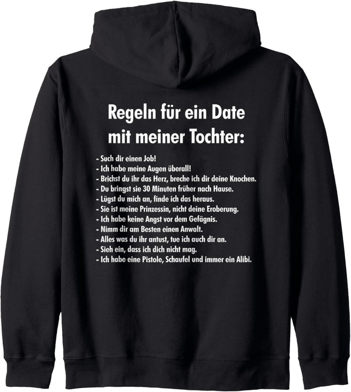 Regeln für ein Date mit meiner Tochter | Vatertag, Geschenk Kapuzenjacke