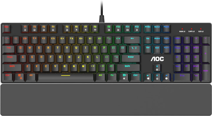 AOC GK500 Gaming Tastatur - Französisches Layout - RGB-Beleuchtung - Anti-Ghosting - AOC G-Tools-Sof