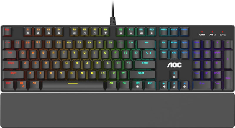 AOC GK500 Gaming Tastatur - Französisches Layout - RGB-Beleuchtung - Anti-Ghosting - AOC G-Tools-Sof