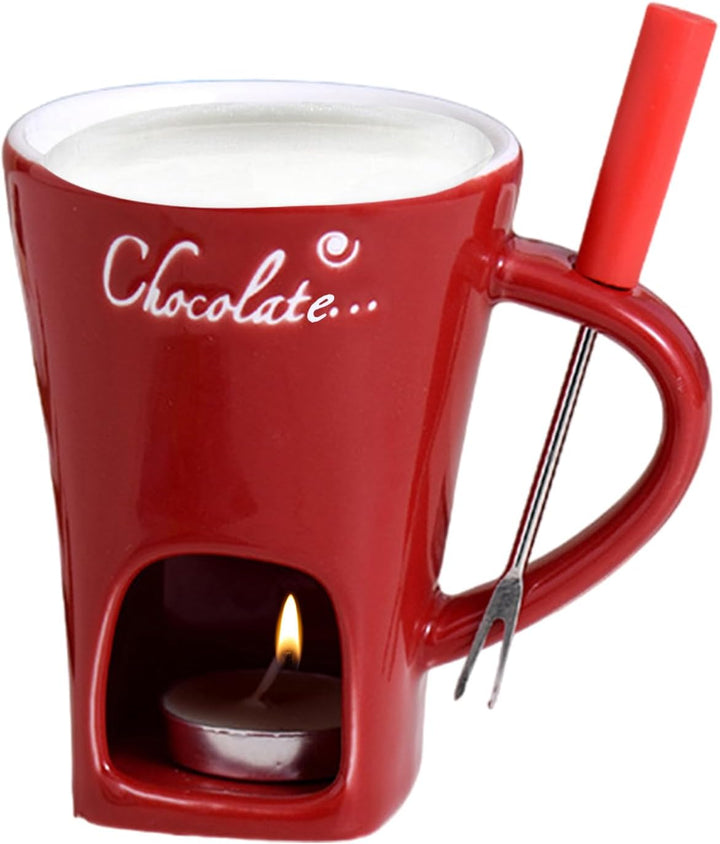 Schokofondue Tasse, 200 Ml Keramik Schokoladenfondue Tasse, Mehrzweck Chocolate Fondue Set Zum Schme