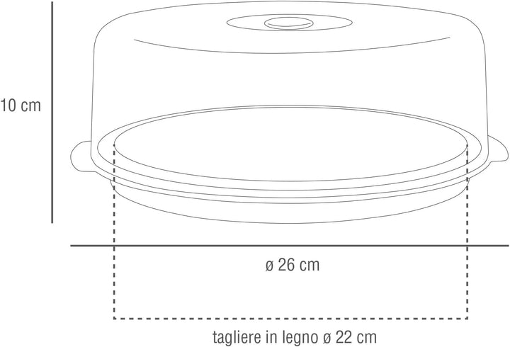 Cosmoplast 3-in-1-Käseteller/Kuchendeckel aus Holz Ideal zum Servieren auf dem Tisch oder in Buffetf