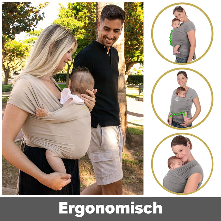 Amarsupiel | Amarsupiel BAMBOO Babytragetuch | Einfach zu bedienende elastische Babytrage |Bambuszer