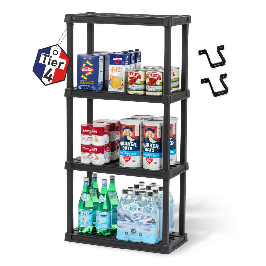 Iris Ohyama, Leichtes und Robustes Regal, Schwarz, Tragkraft 100kg, Einfach zu Montieren, Rost- und