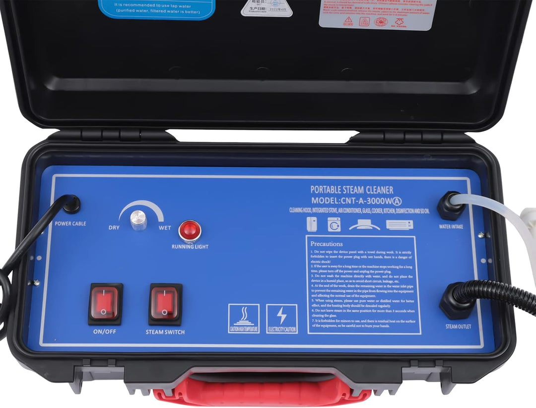 SABUIDDS Dampfreiniger 3000W 220V Dampfdruck: 3-3,5 Bar, Elektrisch, Hochdruck, Hochtemperatur, Haus