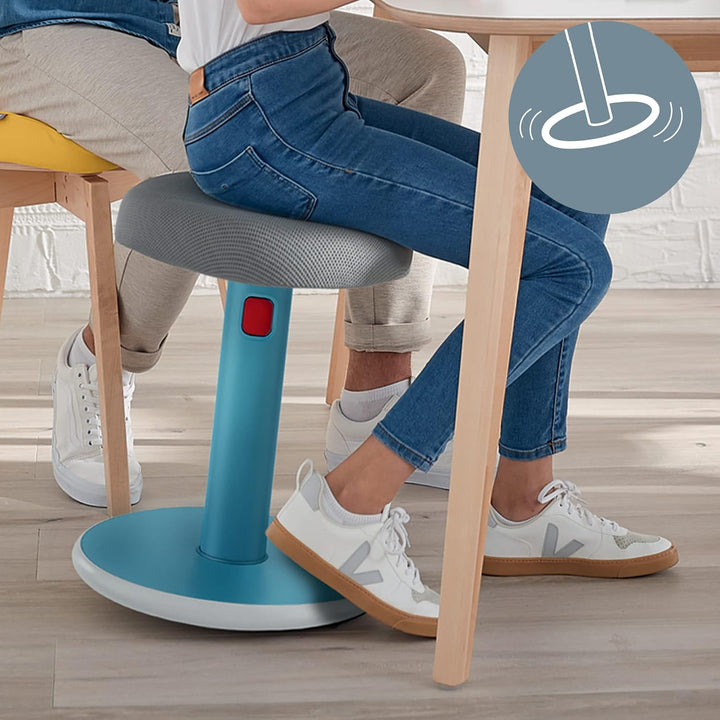Leitz Active Sitz-Steh-Hocker, Ergonomischer höhenverstellbarer Wipphocker für 46 cm bis 79 cm Höhe,