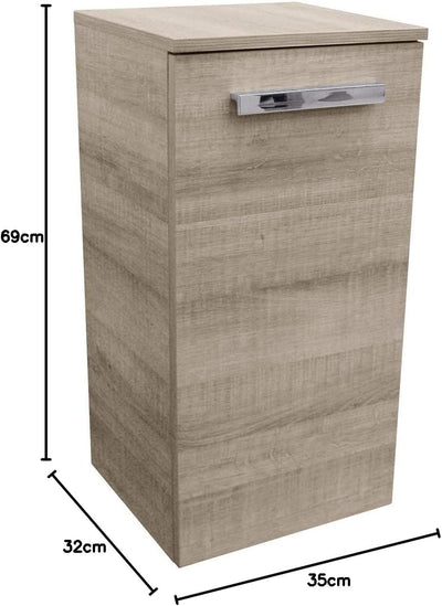 FACKELMANN Unterschrank A-VERO / Badschrank mit gedämpften Scharnieren / Masse (B x H x T): ca. 35 x