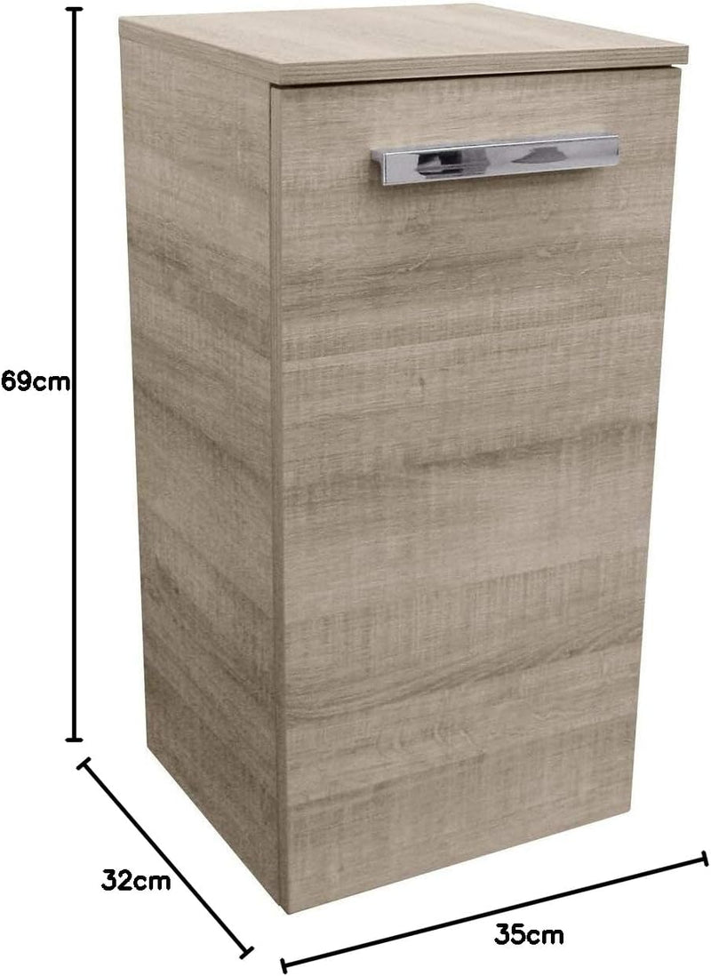 FACKELMANN Unterschrank A-VERO / Badschrank mit gedämpften Scharnieren / Masse (B x H x T): ca. 35 x