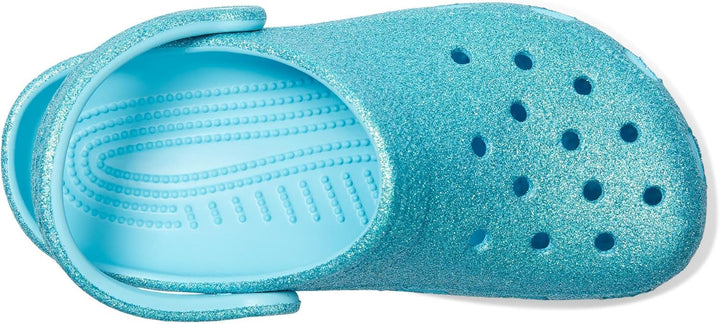 Crocs Unisex Kinder Classic Glitter Clog K Holzschuh 22.2 cm Getöntes Glas, 22.2 cm Getöntes Glas