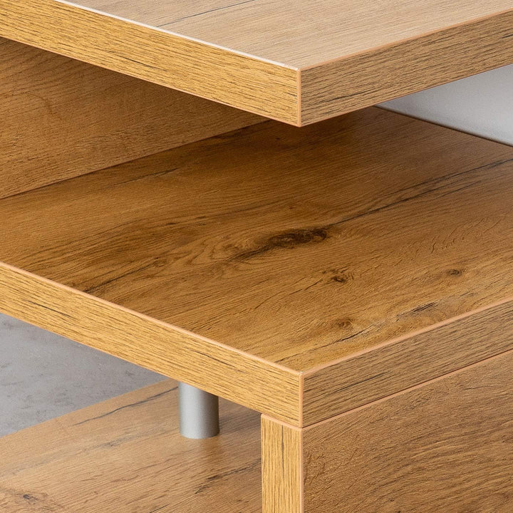 levandeo Couchtisch Sigi Wildeiche Eiche B x H x T: 44x44x44cm Holz Beistelltisch Keine Montage Fest