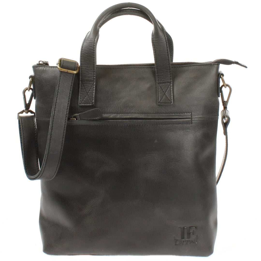 LECONI Schultertasche Henkeltasche Ledertasche für Damen echtes Leder Natur Shopper Lederhandtasche