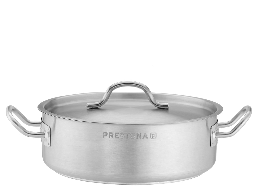 TECHNICA PRESTONA Topf Induktion 2,2 l – Kochtopf aus Edelstahl ⌀200 mm mit Deckel – Dreischichtbode