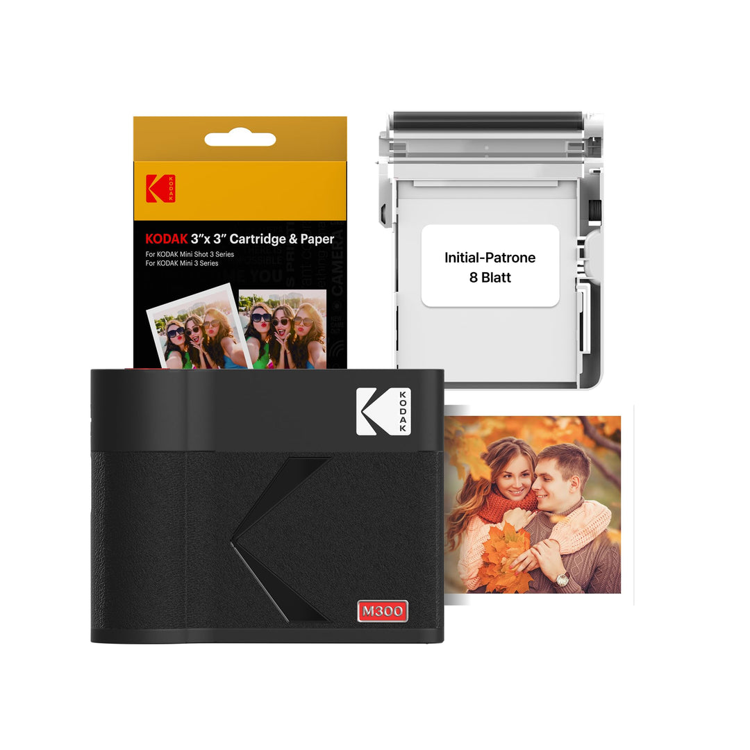 KODAK Fotodrucker Mini 3 ERA Impresora + Pack con 68 Hojas schwarz, Impresora + Pack con 68 Hojas sc