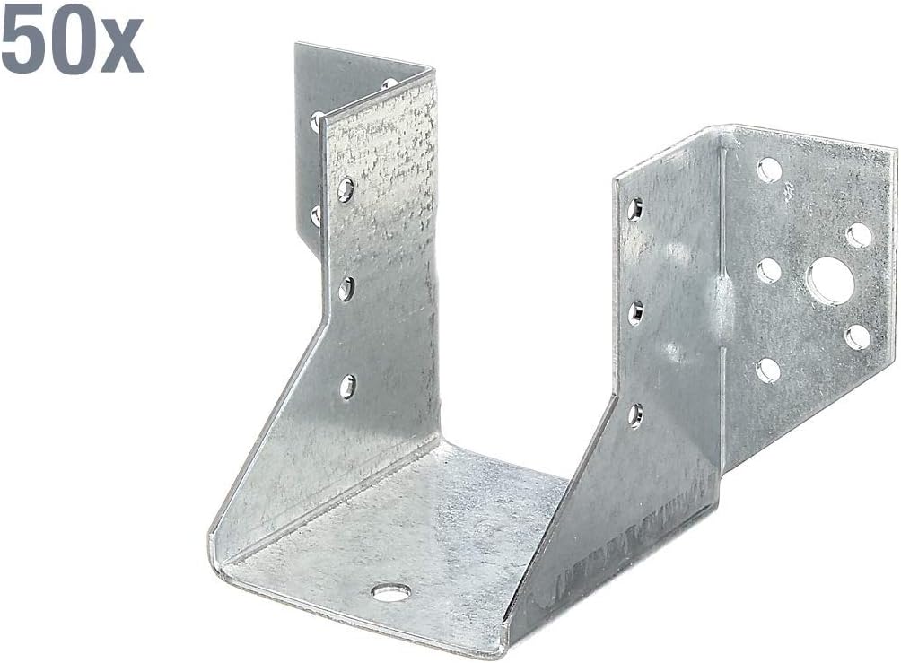 Alberts 837457 Balkenschuh | Typ A, Handwerkerpack | sendzimirverzinkt | 60 x 100 mm | 50er Set Typ