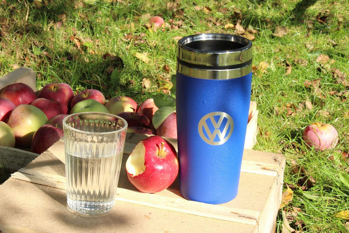 BRISA VW Collection - Original Volkswagen Isolierter Edelstahl Thermo-Becher (Doppelwandig/450ml/Bla
