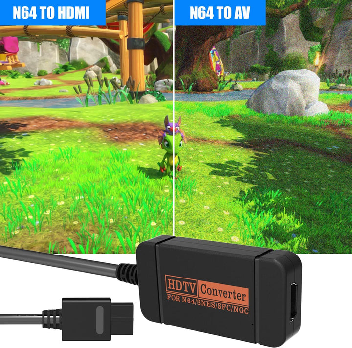 yoxxzus N64 HDMI Adapter, HDMI Konverter mit HDMI Kabel für N64/Gamecube/SNES