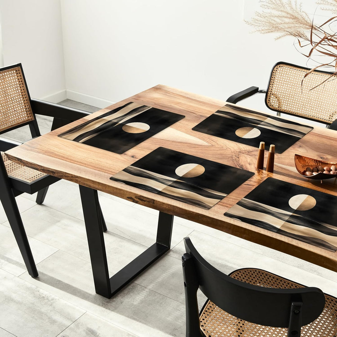 KitchenYeah© Platzsets Abwaschbar 6-Teilig 45x30 cm Tischsets Platzdeckchen rutschfeste Platzset Unt