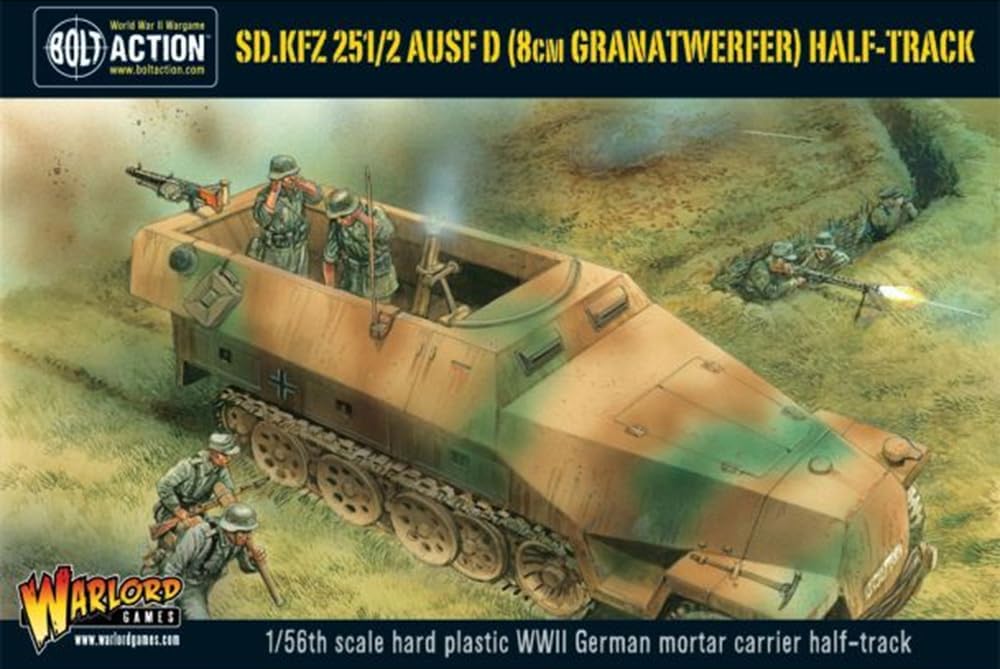 Warlord Games SD.KFZ 251/2 AUSF D (8CM GRANATWERFER) HALF TRACK Action Wargaming Miniatures by Bolt