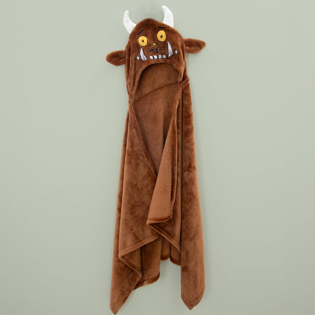 The Gruffalo Offiziell lizenzierte Fleecedecke mit Kapuze, superweiche, warme Decke, Walddesign, per