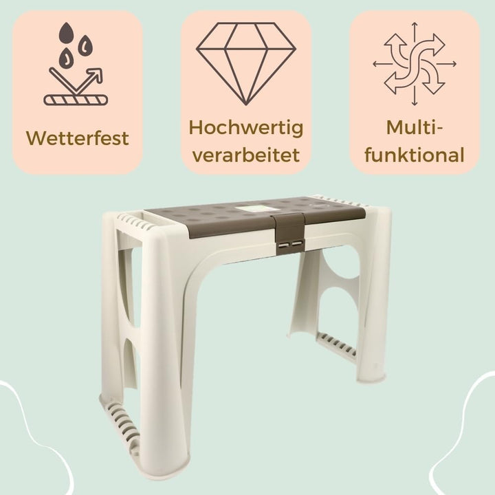 2in1 Hocker Kniekissen Kniebank Garten Bank Sitzhocker Gartenkniebank Stauraum