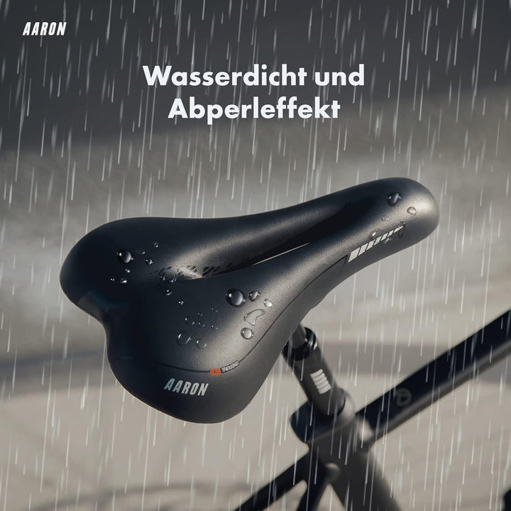 AARON Fahrradsattel - ergonomischer Fahrradsitz für Damen und Herren - Gelsattel ist bequem und wass