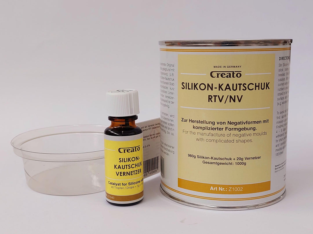 Creato RTV-NV 1 Kg, incl. Vernetzer, Silikon Kautschuk, weiss, 10 x 10 x 15.5 cm