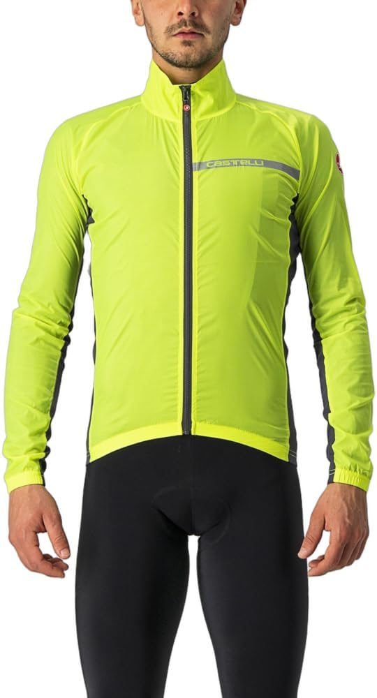 Castelli Herren Squadra Stretch Jacket Jacket S Gelbes Fluo/Dunkelgrau, S Gelbes Fluo/Dunkelgrau